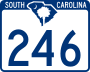 South Carolina Highway 246 marker