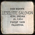 Stolperstein für Lieselotte Salomon (Brüsseler Straße 88)