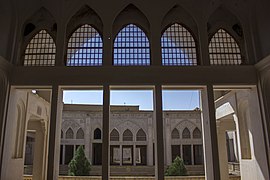 A view from within an upper-floor room inside the Abbāsi House.