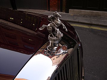 Edward Seago's St. George and the Dragon automobile mascot used by the British monarch (1952)