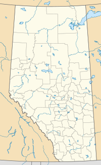Map showing the location of Peace River Wildland Provincial Park