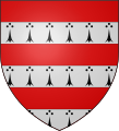 fascé de gueules et d'hermine. (Das Wappen des Trencavel nach 1247).