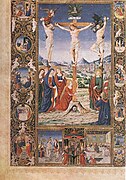 The Missal of Matthias Corvin, Crucifixion, Royal Library of Belgium, fo 205 vo.