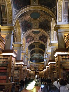 The library, with paintings by Eugène Delacroix (1838–1846)