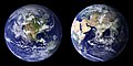 Image 22Blue Marble composite images generated by NASA in 2001 (left) and 2002 (right) (from Environmental science)