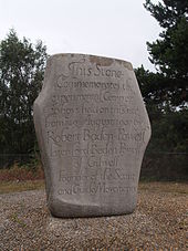 stone memorial of the first camp