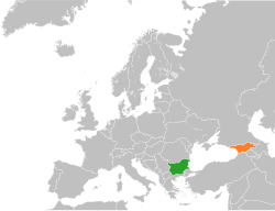 Map indicating locations of Bulgaria and Georgia