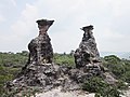 Stone formations with offering sites