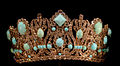 Crown of Empress Marie Louise, set in silver, the 950 diamonds weigh 700 carats, the 79 original emeralds have been replaced with Persian turquoise cabochons