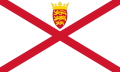 Andreaskreuz (als St.-Patricks-Kreuz) in der Flagge Jerseys