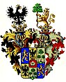 Wappen der Ritter Hayek von Waldstätten 1837