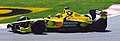 Heinz-Harald Frentzen driving the Jordan EJ11 at the 2001 Canadian Grand Prix with "Bitten Heroes" livery.