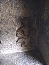 Cave 11, Relief of Indra