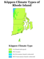 Image 29Köppen climate types of Rhode Island, using 1991–2020 climate normals (from Rhode Island)
