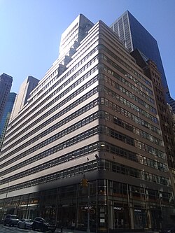 The corner of the building at Madison Avenue and 52nd Street