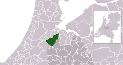 Highlighted position of De Ronde Venen in a municipal map of Utrecht