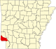 State map highlighting Little River County