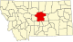 State map highlighting Fergus County
