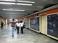 Pedestrian underpass for Metro Auditorio with displays of metro systems around the world.