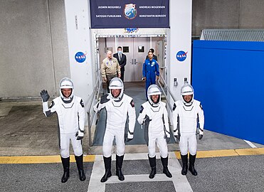 Crew-7 astronauts prior to launch