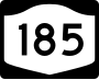 New York State Route 185 marker