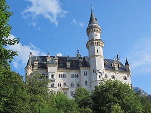 Neuschwanstein Castle at Hohenschwangau, Germany.