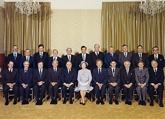 The Muldoon Cabinet of New Zealand in 1981.
