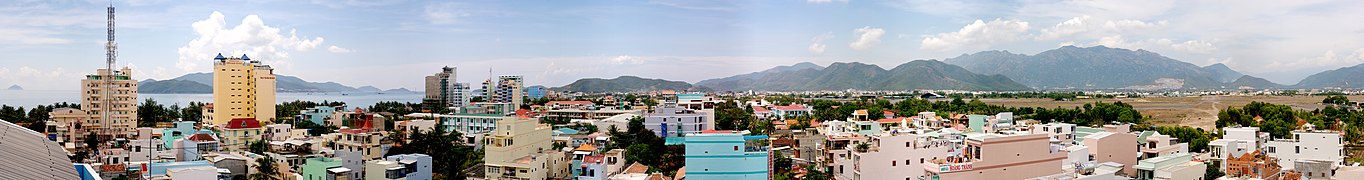 Nha Trang coastal city viewed from above