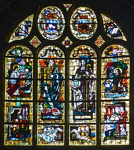 Window donated by the society of French charcuterie, chapel of pork butchers