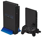The sixth and seventh generation of video game consoles like PlayStation 2 (pictured), Xbox, and the GameCube were a hit in the 2000s. Sleeper hits like Katamari Damacy released on the PlayStation 2, and more popular games like Grand Theft Auto: San Andreas and Tony Hawk's Pro Skater 3 were released on the PlayStation 2 and Xbox.