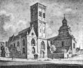 St. Jakob kurz vor ihrer Niederlegung, von den Franzosen als Magazin genutzt