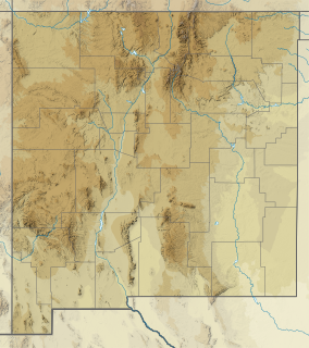 Map showing the location of Bandelier National Monument