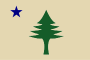 A modern version of the original flag using the pine from the merchant and marine flag