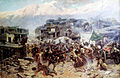 Caucasian tribesmen fight against the Cossacks, 1847
