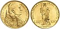 100 Lire Pius XI. aus 1931, 8,8g Raugewicht
