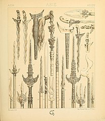 Various keris and pole weapons of Java