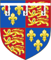Arms of Thomas of Lancaster, 1st Duke of Clarence, second son of King Henry IV. Blason: Arms of King Henry IV a label of three points argent each charged with three ermine spots and a canton gules. Later borne by Richard, Duke of Gloucester (later King Richard III).