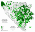 Ethnische Muslime bzw. Bosniaken nach Ortschaften in Gemeinden (Volkszählung 1991)