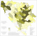 Share of Bosniaks in Bosnia and Herzegovina by municipalities 2013