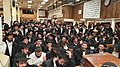 Chabad Hasidim in the main synagogue at 770
