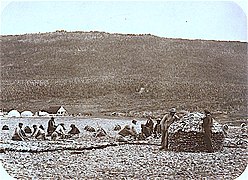 Cod preparation, French fishing station in Cape Rouge, Newfoundland, c. 1857–1859