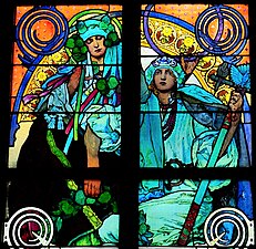 Stained glass window by Mucha for Saint Vitus Cathedral, Prague (1931)