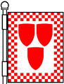 3 escutcheons —Argent; three escutcheons gules; within a bordure chequy gules and argent—Hay of Pitfour, Scotland