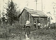 "Colored People's Schoolhouse", near Suwanee River, photographed 1904