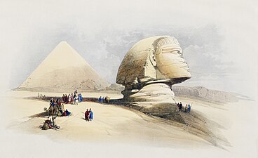 142. Side view of the Great Sphinx.