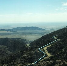 A photo of the Imperial Valley taken from the mountains in Baja California.