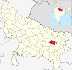 Location of Ambedkar Nagar district in Uttar Pradesh