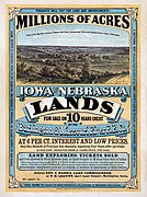 Werbeplakat für Landverkäufe in Iowa und Nebraska (1872)