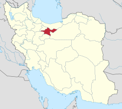 Location of Tehran province within Iran