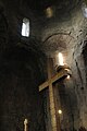 Jvari monastery, Mtskheta. Interior view with big wooden cross.